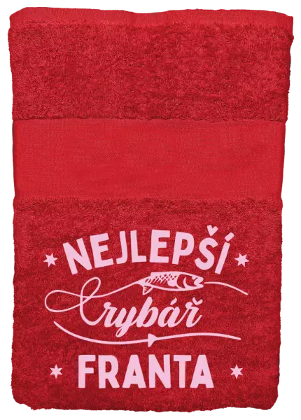 Osuška (100x150 cm) Nejlepší rybář se jménem