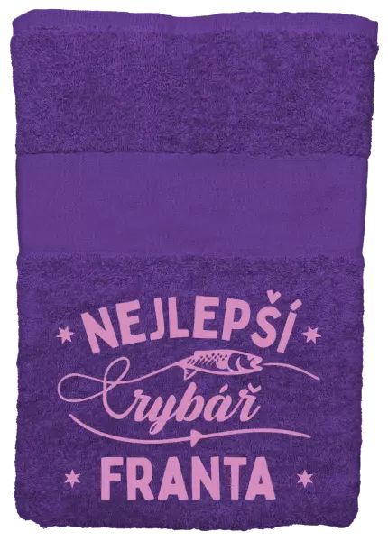 Osuška (100x150 cm) Nejlepší rybář se jménem