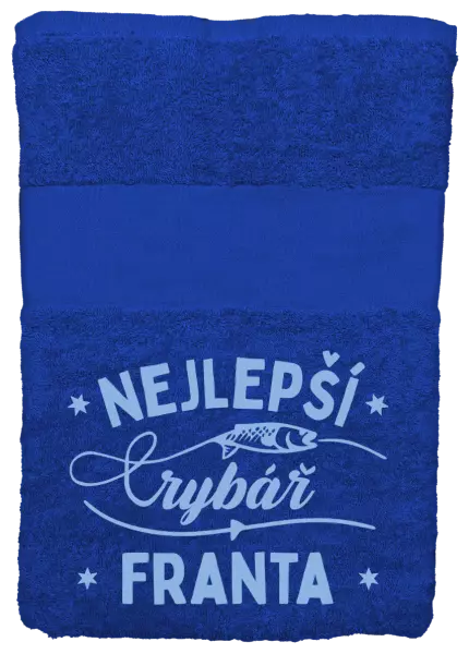 Osuška (100x150 cm) Nejlepší rybář se jménem