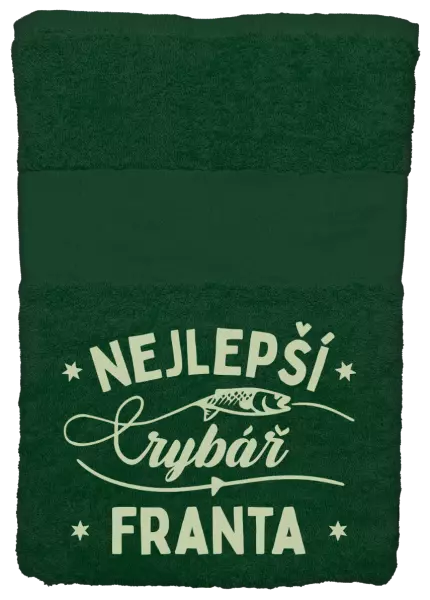 Osuška (100x150 cm) Nejlepší rybář se jménem