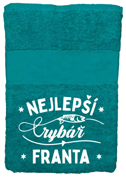 Osuška (100x150 cm) Nejlepší rybář se jménem