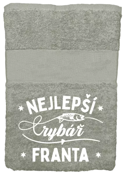 Osuška (100x150 cm) Nejlepší rybář se jménem