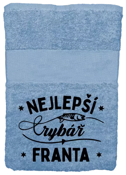 Osuška (100x150 cm) Nejlepší rybář se jménem