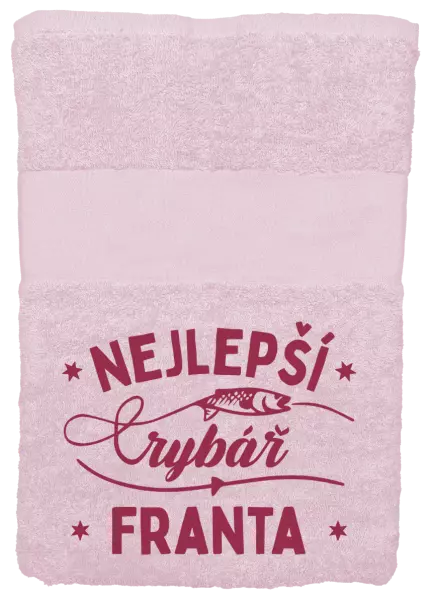 Osuška (100x150 cm) Nejlepší rybář se jménem