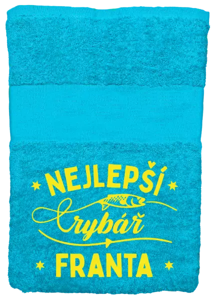 Osuška (100x150 cm) Nejlepší rybář se jménem