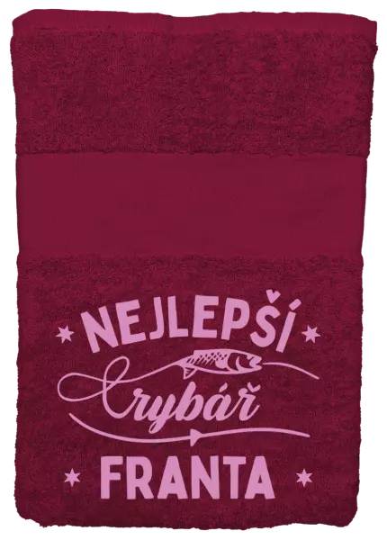 Osuška (100x150 cm) Nejlepší rybář se jménem