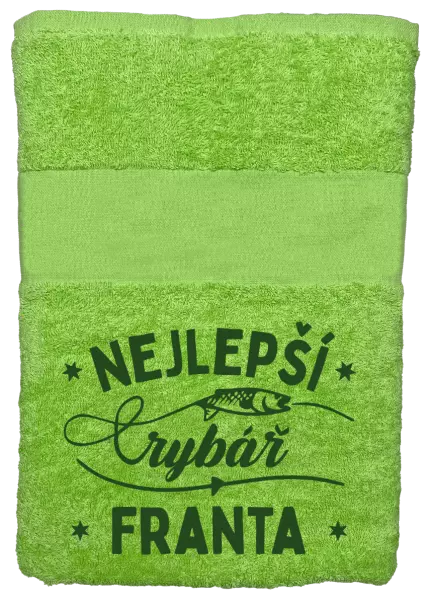 Osuška (100x150 cm) Nejlepší rybář se jménem