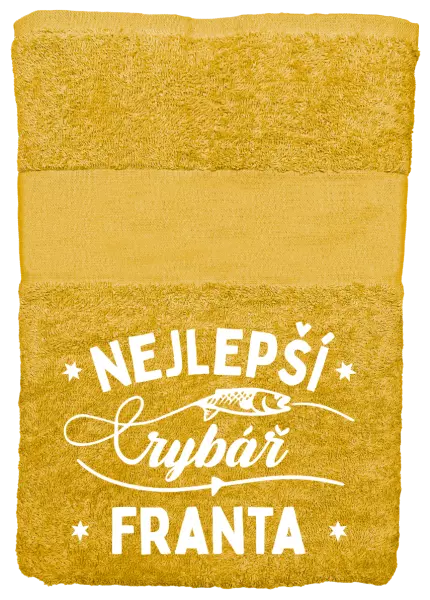 Osuška (100x150 cm) Nejlepší rybář se jménem