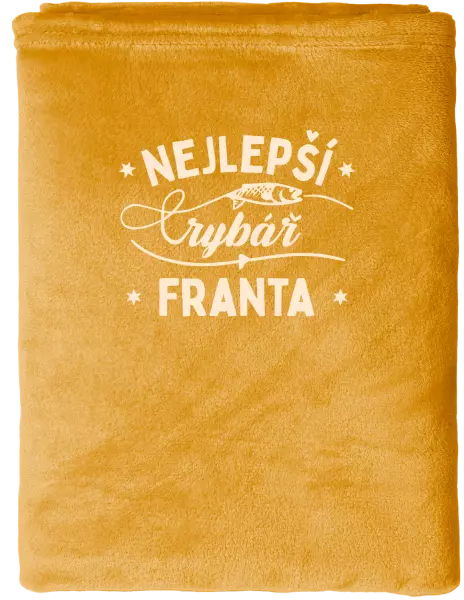Deka mikroplyš (150x200 cm) Nejlepší rybář se jménem