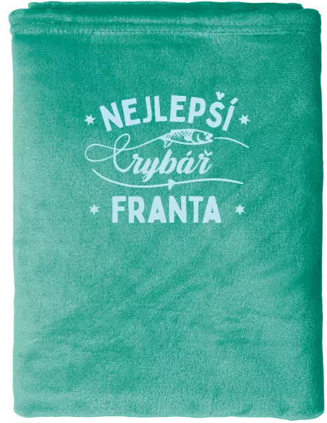 Mikroplyšová deka Nejlepší rybář se jménem