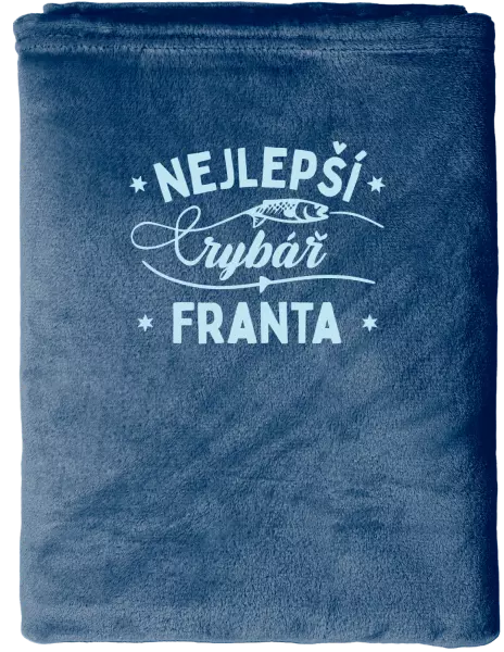Mikroplyšová deka Nejlepší rybář se jménem