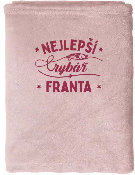 Mikroplyšová deka Nejlepší rybář se jménem