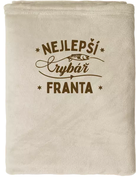Mikroplyšová deka Nejlepší rybář se jménem