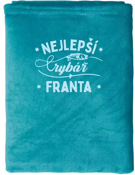 Mikroplyšová deka Nejlepší rybář se jménem