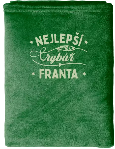 Deka mikroplyš (150x200 cm) Nejlepší rybář se jménem