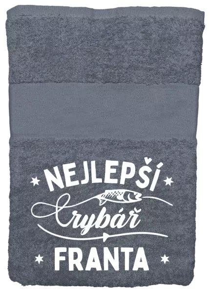 Osuška (100x150 cm) Nejlepší rybář se jménem
