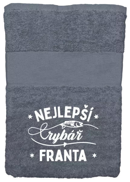 Ručník (50x100 cm) Nejlepší rybář se jménem