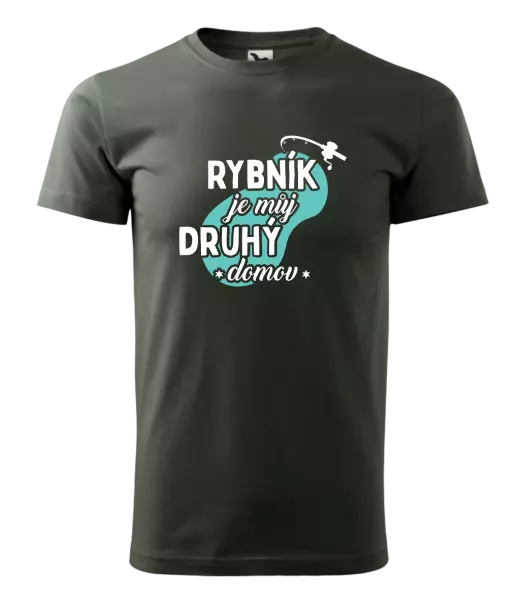 Pánské tričko Rybník je můj druhý domov