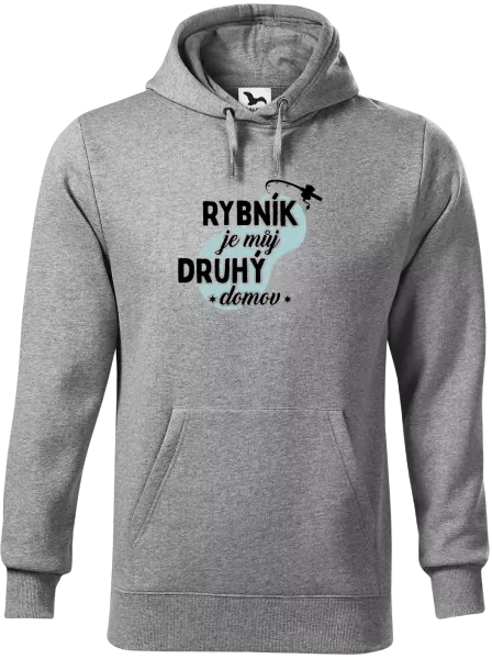 Pánská mikina Rybník je můj druhý domov