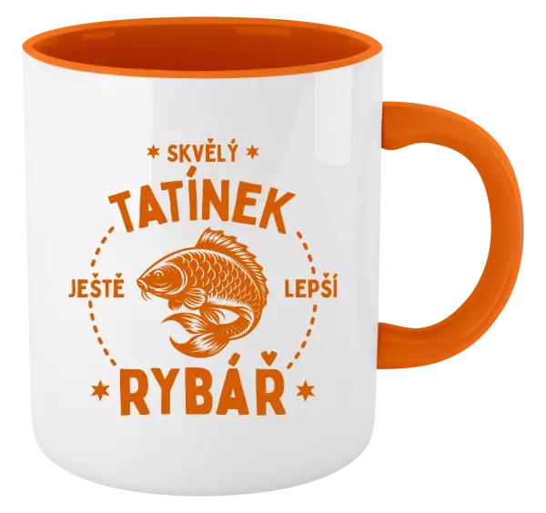 Hrnek Skvělý tatínek a ještě lepší rybář