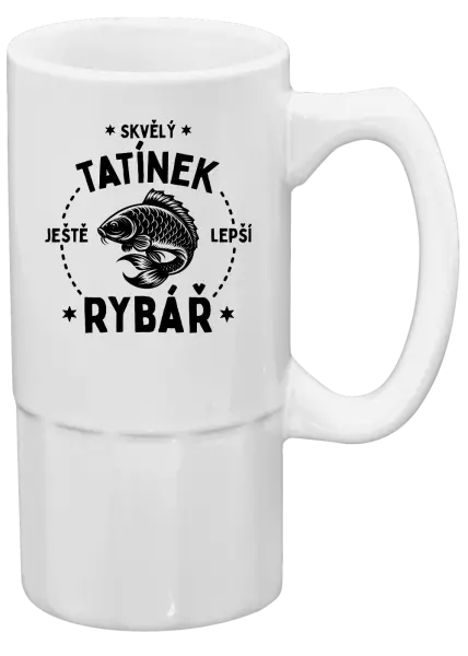 Půllitr Skvělý tatínek a ještě lepší rybář