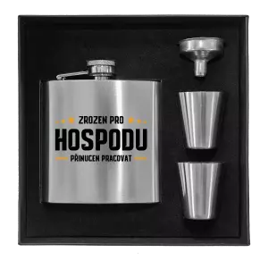 Placatka v krabičce Zrozen pro hospodu, přinucen pracovat