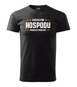 Pánské tričko Zrozen pro hospodu, přinucen pracovat
