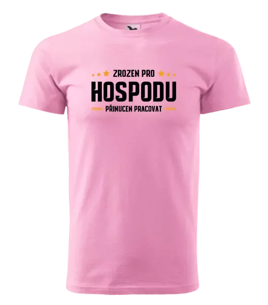 Pánské tričko Zrozen pro hospodu, přinucen pracovat