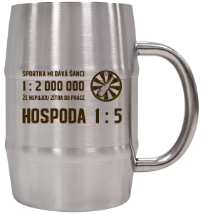 Nerezový chladicí půllitr Sportka mi dává šanci, že nepůjdu do práce