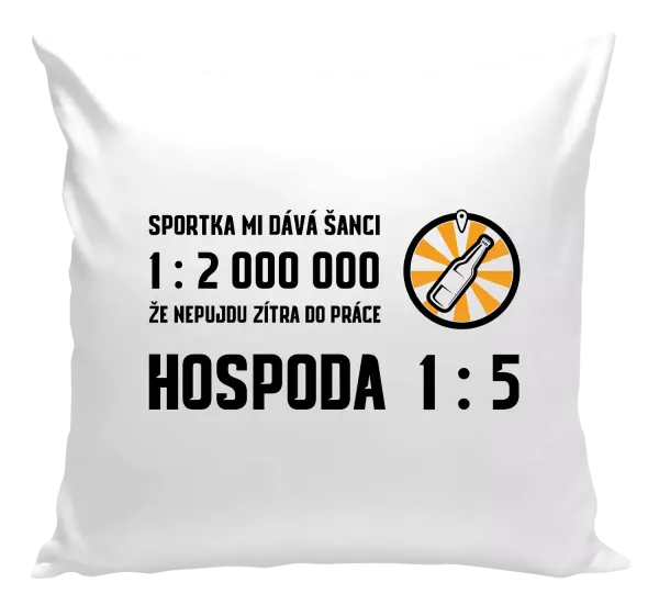 Polštář Sportka mi dává šanci, že nepůjdu do práce