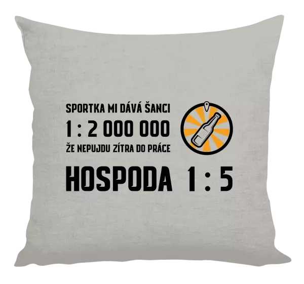 Polštář Sportka mi dává šanci, že nepůjdu do práce