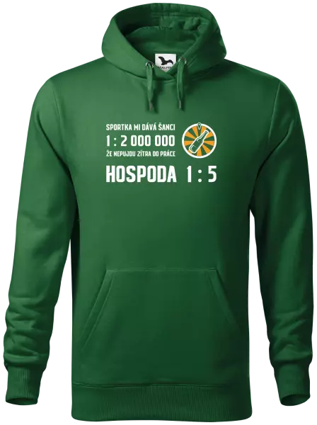 Pánská mikina Sportka mi dává šanci, že nepůjdu do práce