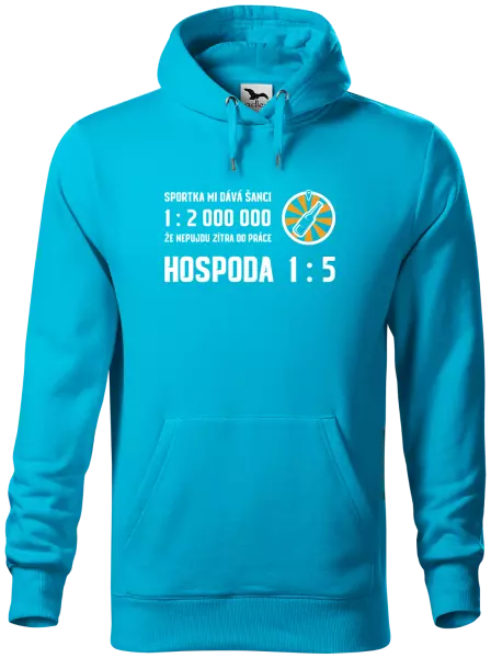 Pánská mikina Sportka mi dává šanci, že nepůjdu do práce