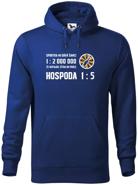 Pánská mikina Sportka mi dává šanci, že nepůjdu do práce
