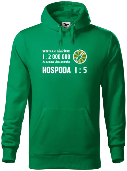 Pánská mikina Sportka mi dává šanci, že nepůjdu do práce