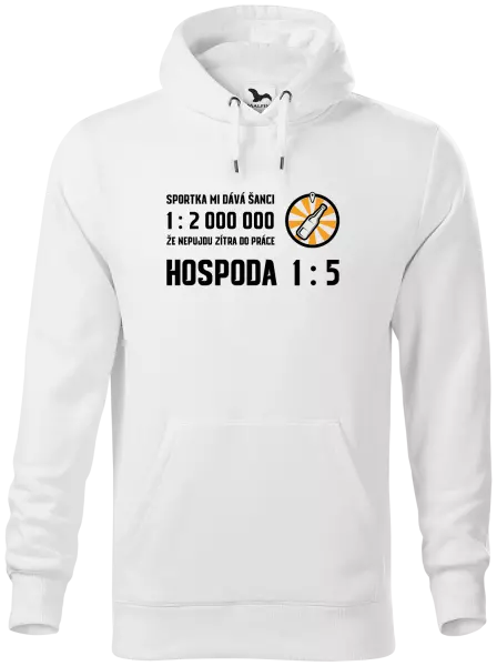 Pánská mikina Sportka mi dává šanci, že nepůjdu do práce