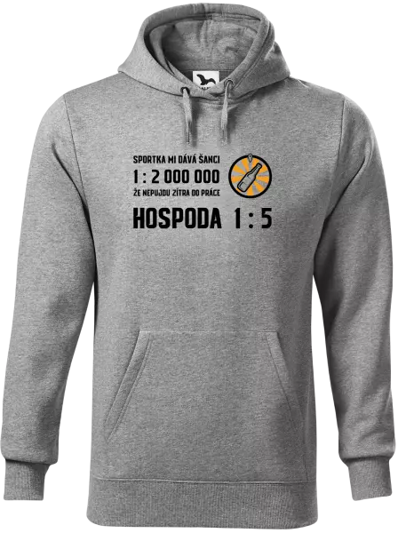 Pánská mikina Sportka mi dává šanci, že nepůjdu do práce