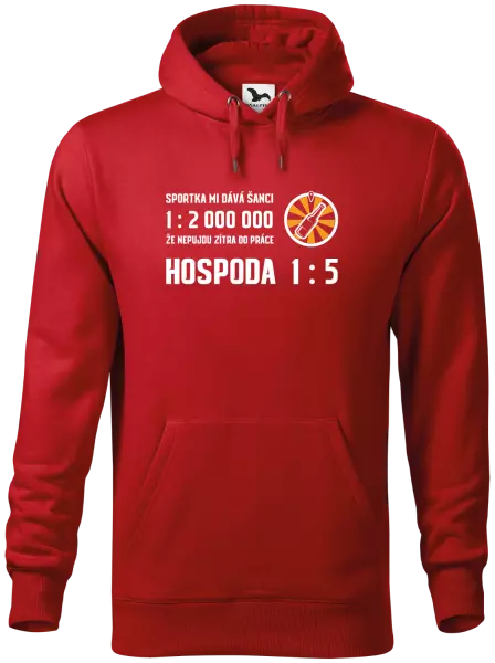 Pánská mikina Sportka mi dává šanci, že nepůjdu do práce