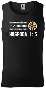 Pánské tílko Sportka mi dává šanci, že nepůjdu do práce
