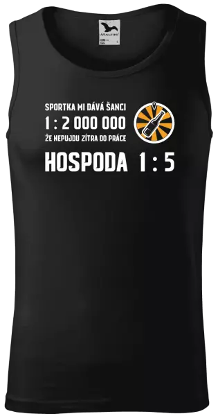 Pánské tílko Sportka mi dává šanci, že nepůjdu do práce