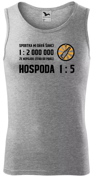 Pánské tílko Sportka mi dává šanci, že nepůjdu do práce