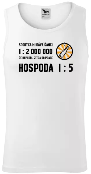 Pánské tílko Sportka mi dává šanci, že nepůjdu do práce