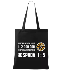Látková taška Sportka mi dává šanci, že nepůjdu do práce