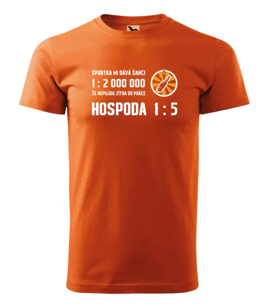 Pánské tričko Sportka mi dává šanci, že nepůjdu do práce