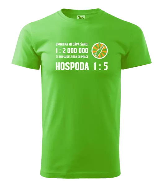 Pánské tričko Sportka mi dává šanci, že nepůjdu do práce