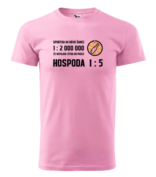 Pánské tričko Sportka mi dává šanci, že nepůjdu do práce