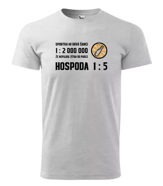Pánské tričko Sportka mi dává šanci, že nepůjdu do práce