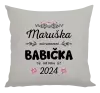 Polštář Jméno od narození, babička od roku