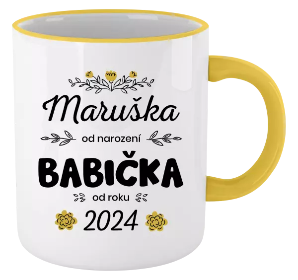 Hrnek Jméno od narození, babička od roku