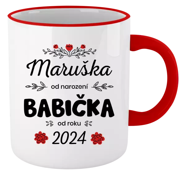 Hrnek Jméno od narození, babička od roku